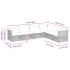 Set de muebles de jardín 6 pzas y cojines ratán sintético