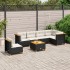 Set de sofás de jardín 7 pzas con cojines ratán sintético