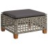 Set de muebles de jardín 6 pzas y cojines ratán sintético