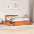 Estructura de cama sin colchón madera maciza marrón 120x190