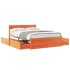 Estructura de cama sin colchón madera maciza marrón 120x190