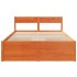 Estructura de cama sin colchón madera maciza marrón 120x190
