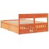Estructura de cama sin colchón madera maciza marrón 120x190