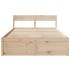 Estructura de cama sin colchón madera maciza de pino 120x190