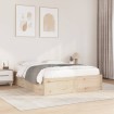 Estructura de cama sin colchón madera maciza de pino 160x200 cm