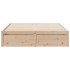 Estructura de cama sin colchón madera maciza de pino 160x200