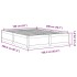 Estructura de cama sin colchón madera maciza de pino 160x200