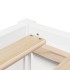 Estructura de cama sin colchón madera de pino blanca 140x200