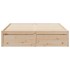 Estructura de cama sin colchón madera maciza de pino 140x190