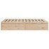 Estructura de cama sin colchón madera maciza de pino 140x190