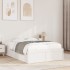 Estructura de cama sin colchón madera maciza blanca 120x190
