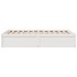 Estructura de cama sin colchón madera maciza blanca 120x190