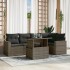 Set de muebles de jardín 6 pzas y cojines ratán sintético