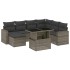 Set de sofás de jardín y cojines 8 piezas ratán sintético