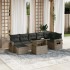 Set de sofás de jardín y cojines 8 piezas ratán sintético