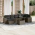 Set de sofás de jardín y cojines 8 piezas ratán sintético