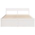 Estructura de cama sin colchón madera maciza de pino 160x200