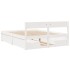 Estructura de cama sin colchón madera maciza de pino 160x200