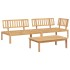 Set de sofás de palets de jardín 3 pzas madera maciza de