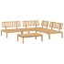 Set de sofás de palets de jardín 4 pzas madera maciza de