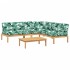 Set de sofás de palets de jardín y cojines 4 pzas madera