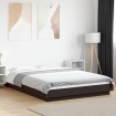 Estructura de cama madera de ingeniería negra 120x200 cm