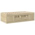 Sofá cama con cajones sin colchón roble Sonoma 75x190