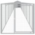 Caseta perro tejado acero galvanizado gris claro