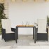 Mesa y sillas con cojines 3 pzas ratán sintético y acacia