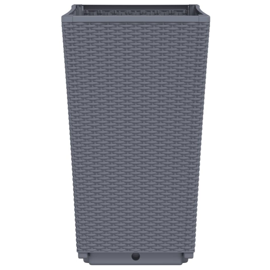 Jardineras 4 unidades PP gris 32,5x32,5x57