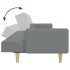 Sofá cama de 2 plazas con taburete tela gris