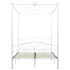 Estructura cama con dosel sin colchón metal blanco 140x200