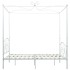 Estructura cama con dosel sin colchón metal blanco 140x200