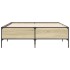 Estructura cama madera ingeniería metal roble Sonoma 160x200