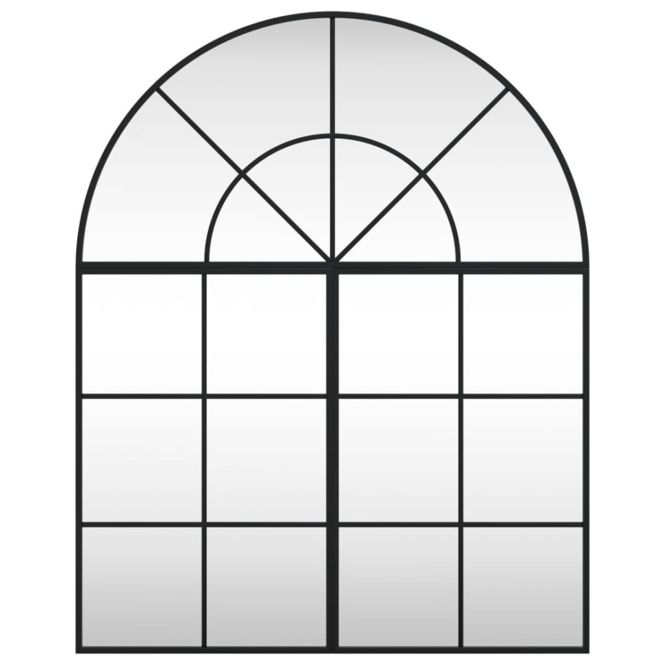 Espejo de pared arco de hierro negro 80x100