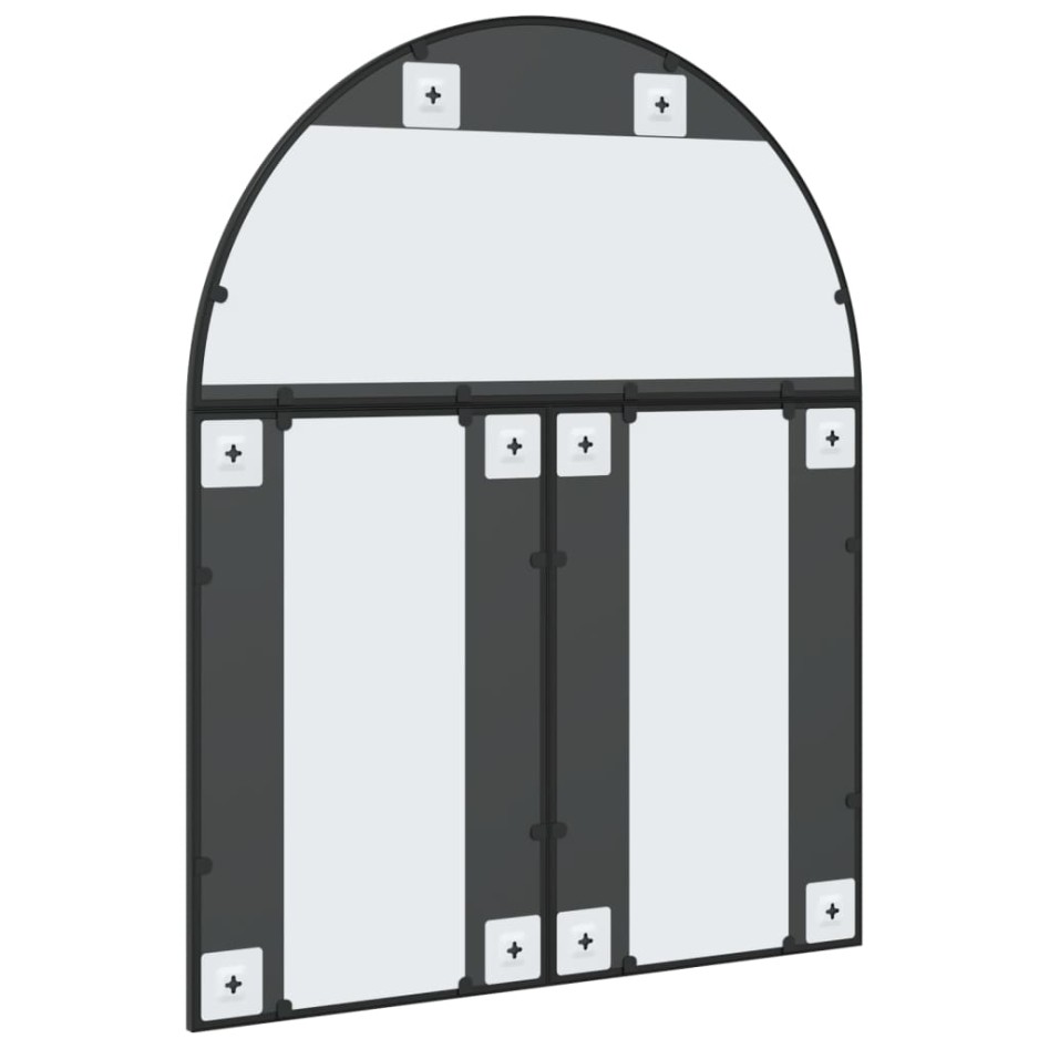 Espejo de pared arco de hierro negro 80x100
