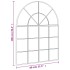 Espejo de pared arco de hierro negro 80x100