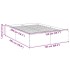 Estructura de cama madera de ingeniería gris Sonoma 150x200