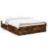 Estructura de cama madera de ingeniería roble ahumado
