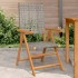 Sillas de jardín 2 uds madera maciza de acacia ratán PE