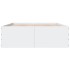 Estructura de cama madera de ingeniería blanca 120x200
