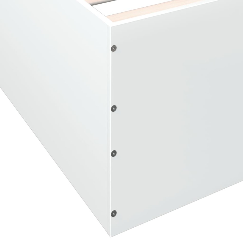 Estructura de cama madera de ingeniería blanca 120x200