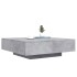 Mesa de centro con luces LED gris hormigón 100x100x31