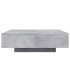 Mesa de centro con luces LED gris hormigón 100x100x31