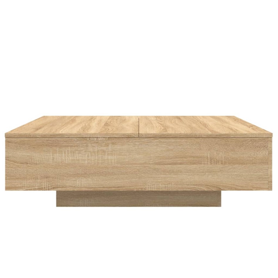 Mesa de centro madera de ingeniería roble Sonoma 100x100x31
