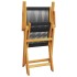 Set de comedor jardín 7 pzas polipropileno madera maciza