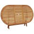 Set de comedor jardín 7 pzas polipropileno madera maciza