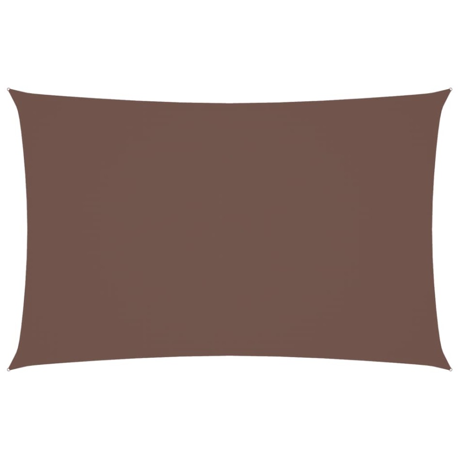 Toldo de vela rectangular tela Oxford marrón 5x8