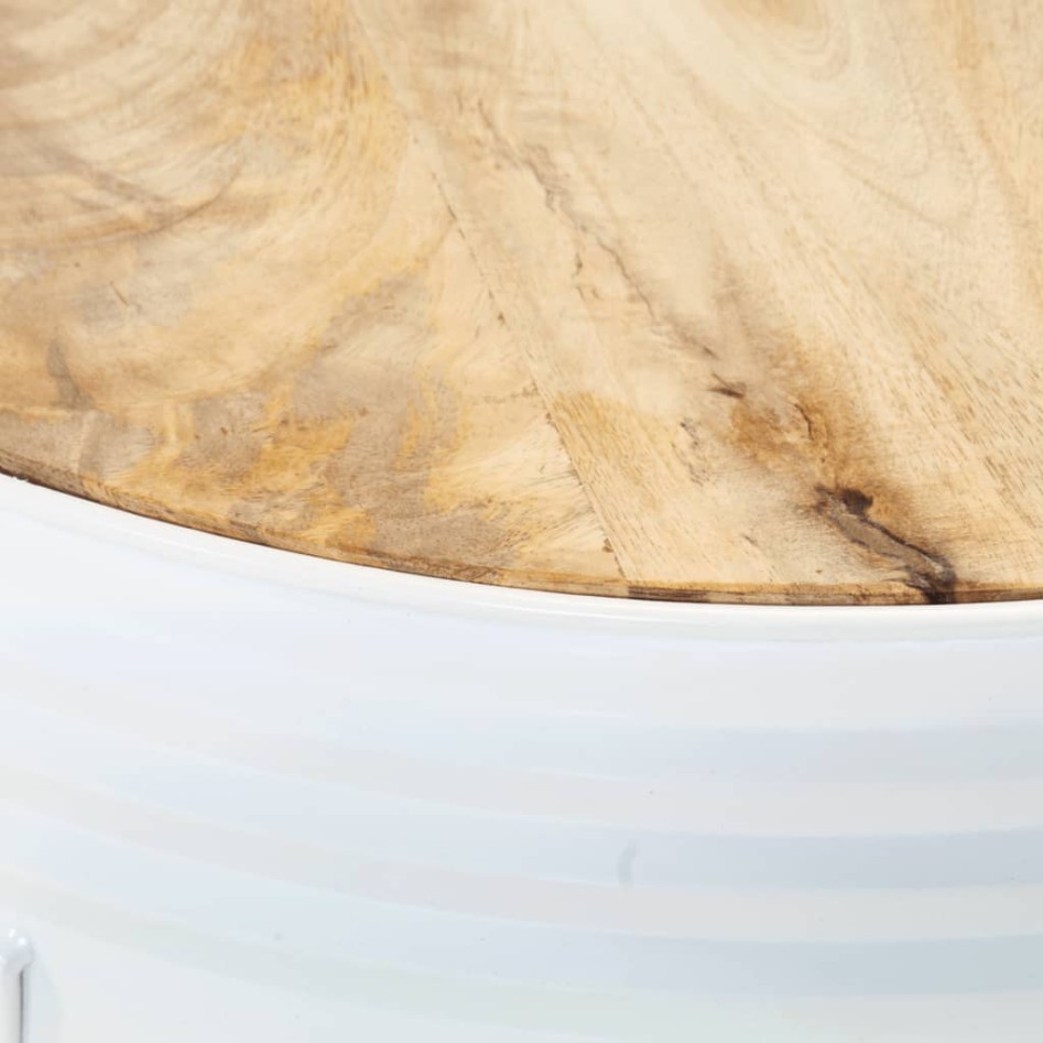 Mesas altas de bar forma tambor 3uds madera maciza mango