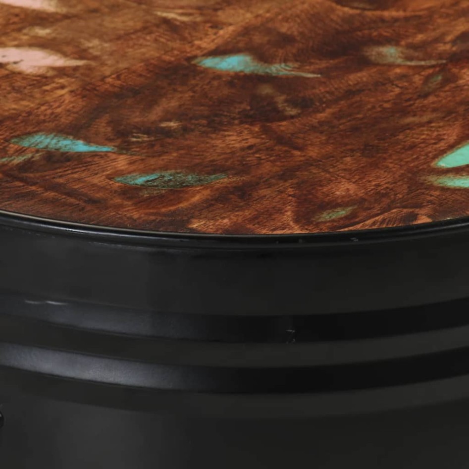 Mesas altas de bar forma tambor 3 uds madera maciza